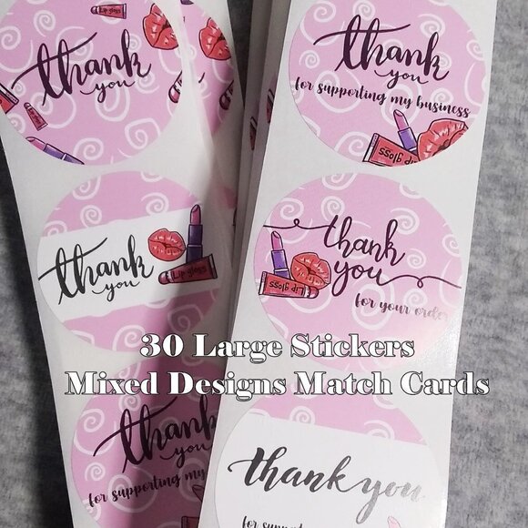 Femme Girlie Shipping Supplies! 30 Poly Mailers + 30 TY Cards + 60TY Stickers - Picture 7 of 14